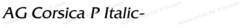 AG Corsica P Italic字体转换